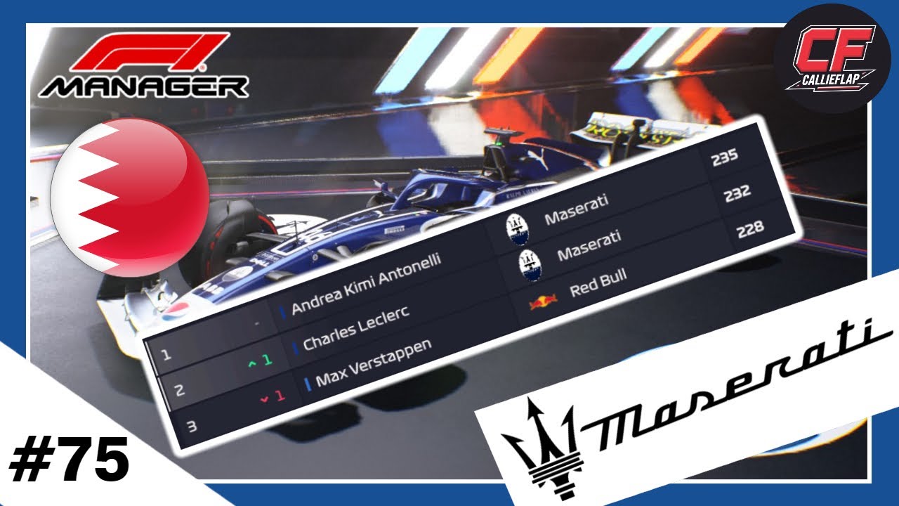Maserati EPS 75 - 3 пилота, 7 очков, осталось 6! F1 Manager 24