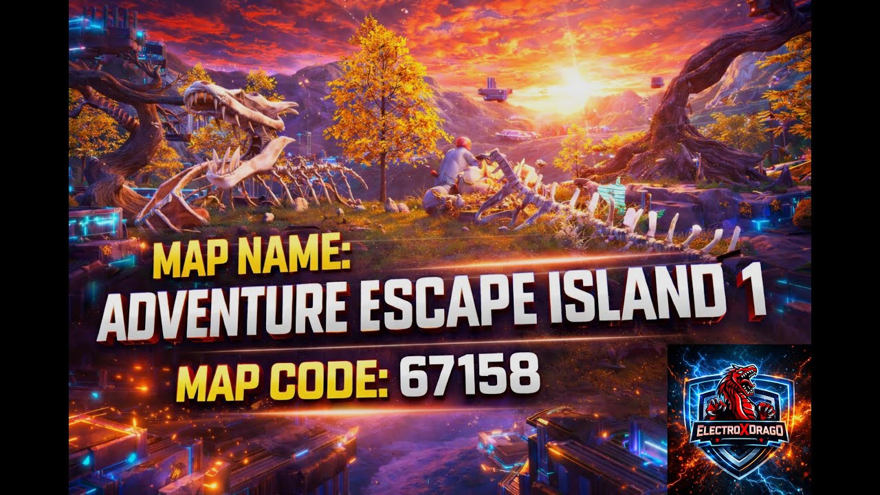 ADVENTURE ESCAPE ISLAND 1 SOLVED 😱🏝️ | BGMI WOW Parkour Map Code 67158 | ElectroXDrago