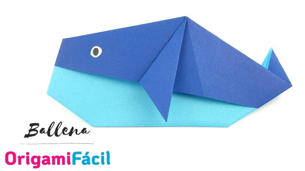 🐳 Ballena de origami fácil paso a paso