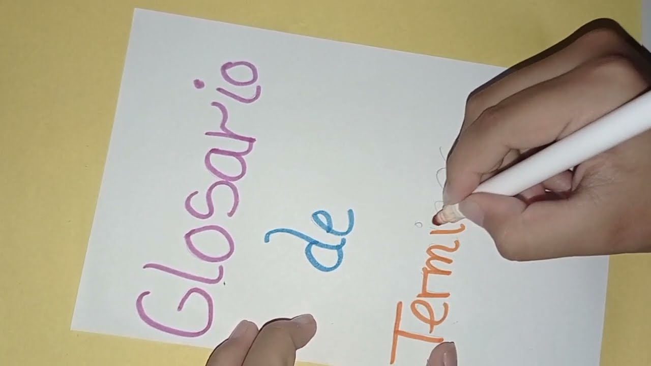 GLOSARIO/ COMO HACER UN GLOSARIO DE PALABRAS PASO A PASO/