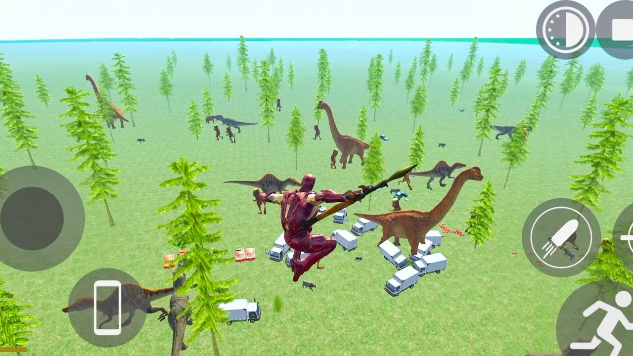 Franklin 🧍‍♂️ with Iron Man 🤖 against Dinosaurs 🦖 in Indian Bike Driving 3D 🏍️