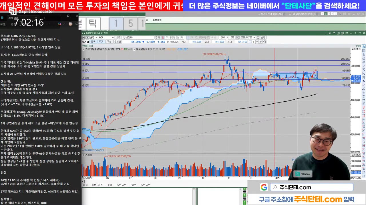 1등주식LIVE🔴시초가단타 레젼드 ㅣ삼성전자&sk하이닉스 지금부터 조심해야됩니다.체크하세요  [26년2월27일] #주식단테