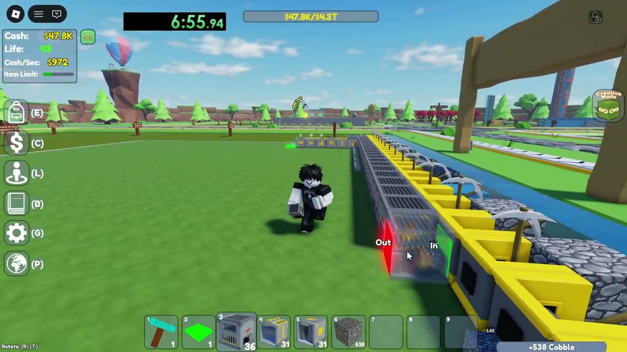 Block Tycoon speedrun life 43 to 44 no edit no cut!