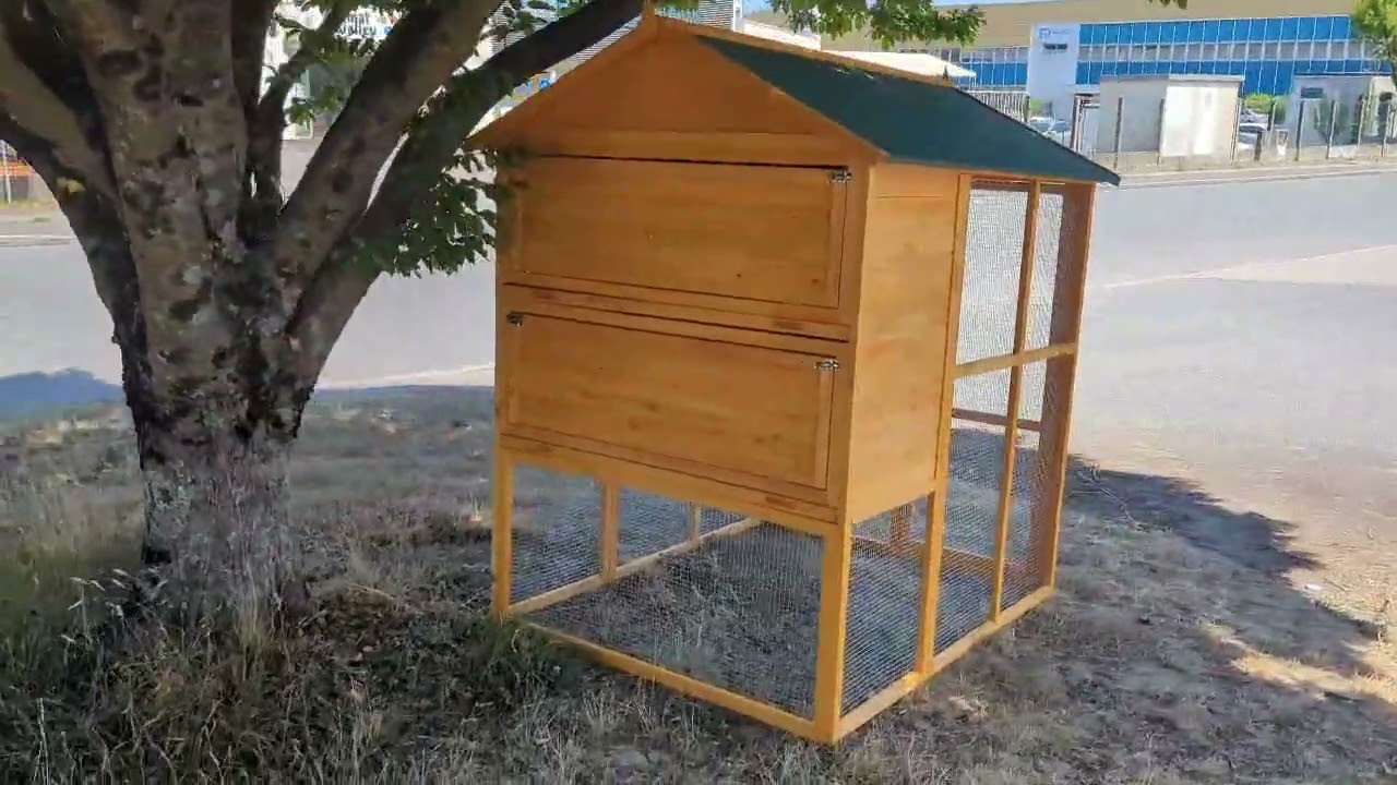 Pigeonnier en bois 12 pigeons Huppé toit shingle vert - présentation
