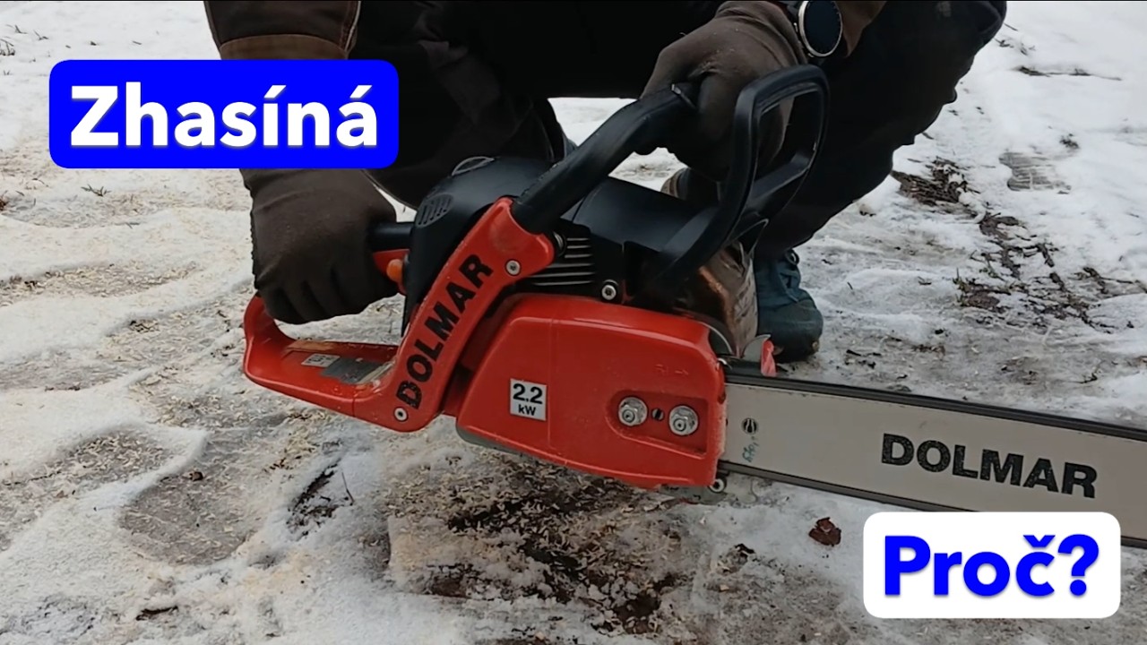 Motorová pila po nastartování zhasne, PROČ? Délka chodu se prodlužuje.