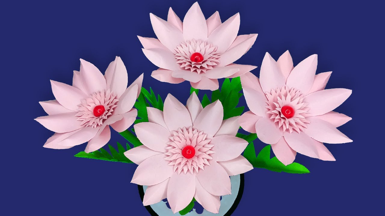 How to Make Paper Flowers at Home | Very Easy Paper Flowers | Beautiful Paper Craft