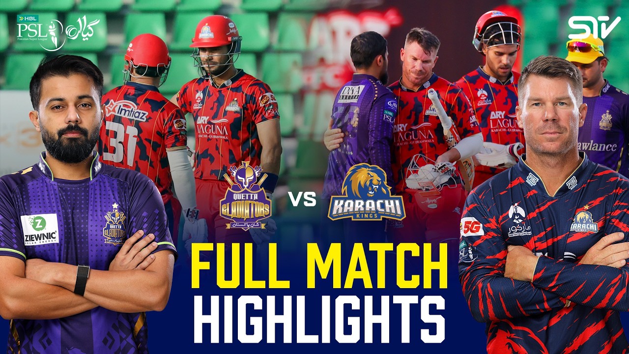 Full Match Highlights | Quetta Gladiators vs Karachi Kings | Match 37 | HBL PSL 11 | MZB1J