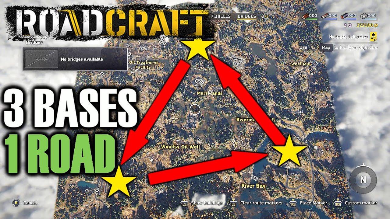 Я соединил все 3 базы в Washout одной дорогой в ROADCRAFT - Rebuild Expansion DLC