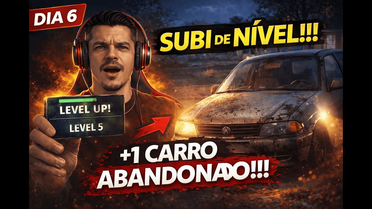 SUBI DE NÍVEL no Dia 6 e ENCONTREI MAIS UM CARRO ABANDONADO! 😱