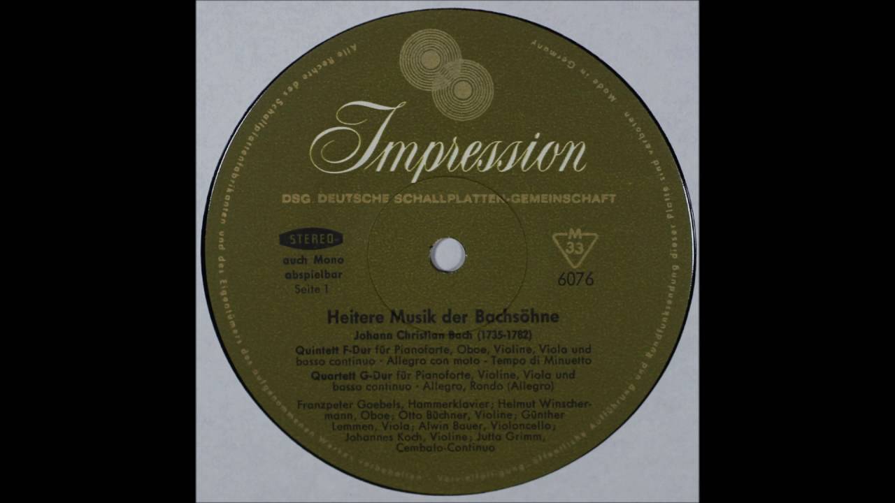 Heitere Kammermusik der Bach Sohne, SIDE 1