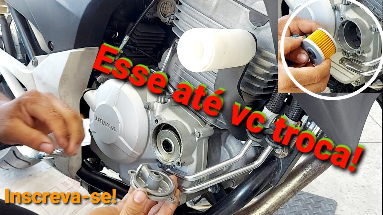 Troque filtro de óleo da CB300 e outras você mesmo.