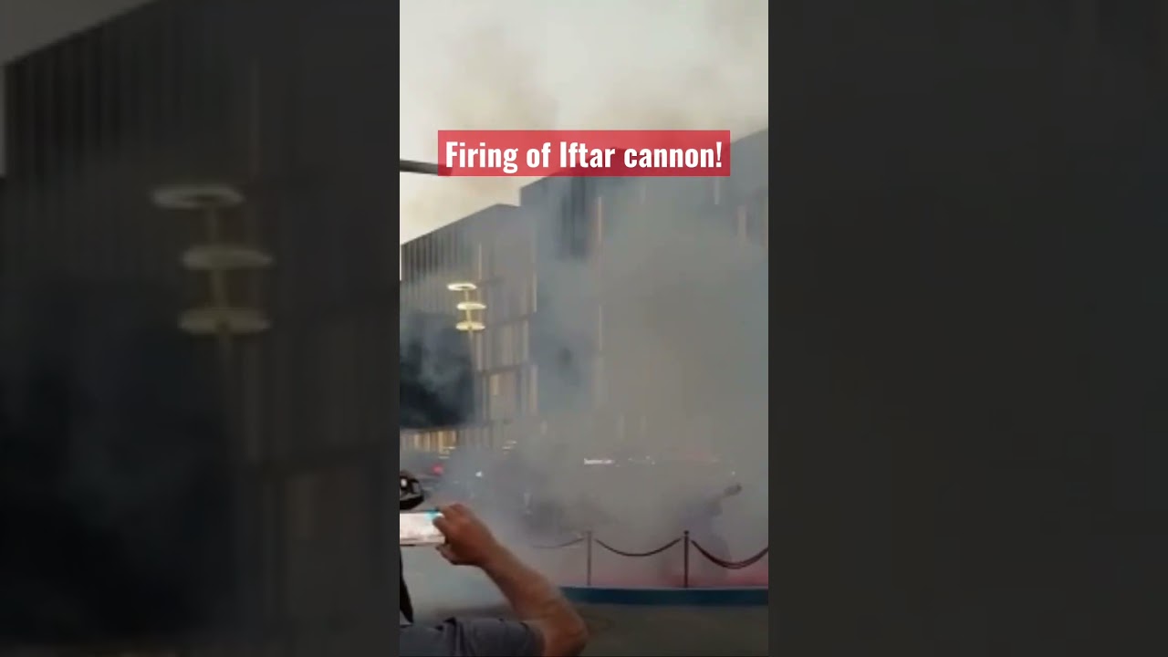 WATCHING THE FIRING OF IFTAR CANNON ! #ramadan #iftar #ramadan2023 #firing #cannon #shorts #short