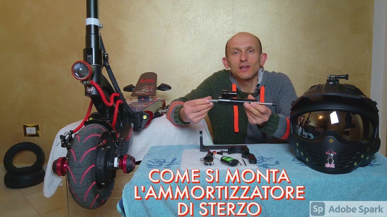 COME SI MONTA L'AMMORTIZZATORE DI STERZO SU MONOPATTINO ELETTRICO BLADE 10 O ESKOOT - LA MIA GUIDA!!