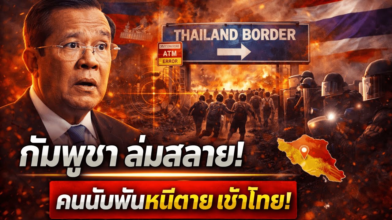 [ข่าวด่วน] กัมพูชาล่มสลาย! คนนับพันแหกด่านหนีตายเข้าไทย
