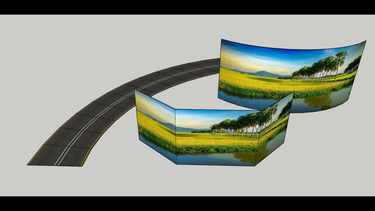 Gán map đường cong bằng ThruPaint SketchUp