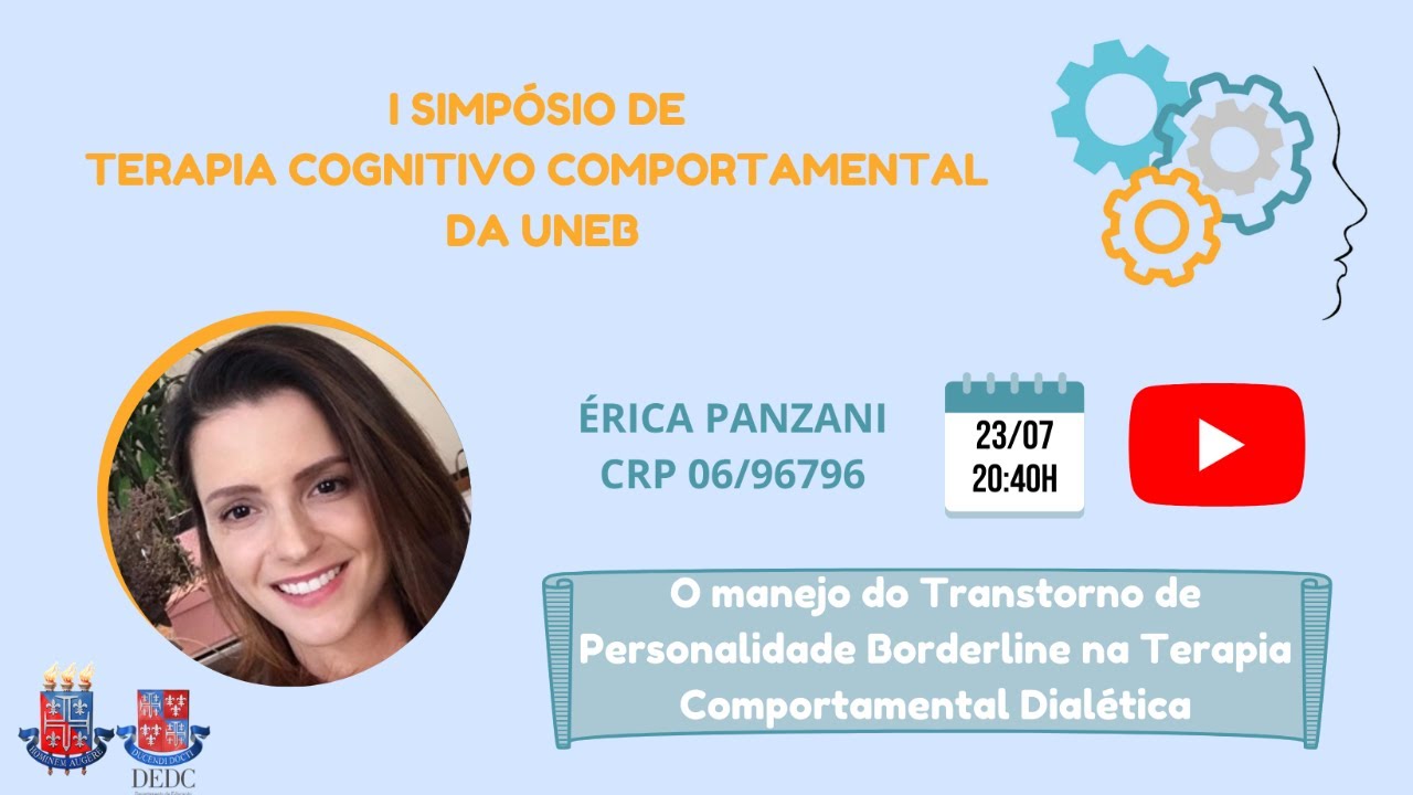 O manejo do Transtorno de Personalidade Borderline na DBT - Profª. Msª. Érica Panzani