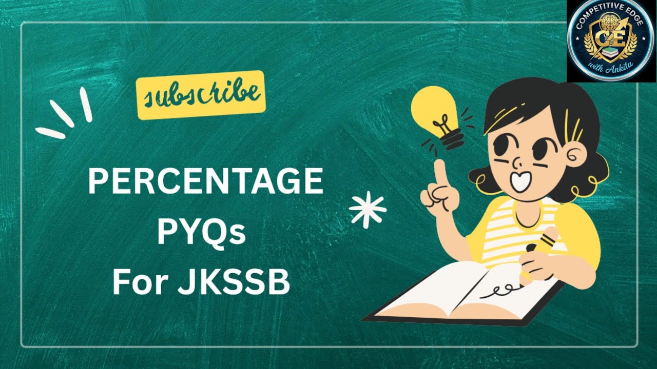 JKSSB PERCENTAGE PYQs II #jkssb #jkssbmaths #jkssbpyqs 