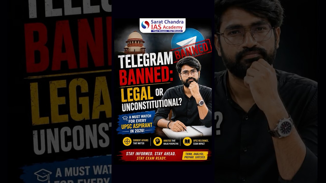 Telegram Banned in India |  NEET-UG Re-Exam & Section 69A Explained | Sarat Chandra IAS