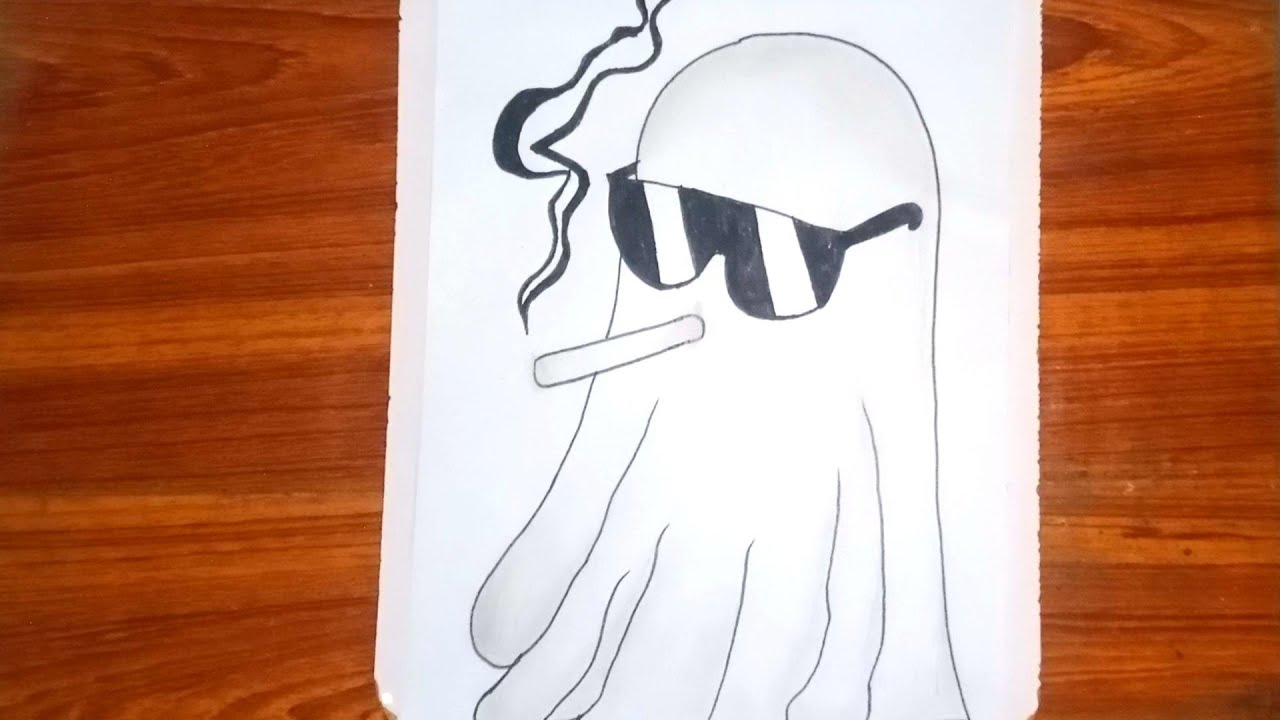 Cool Smoking Ghost Drawing – Easy Step by Step Sketch
