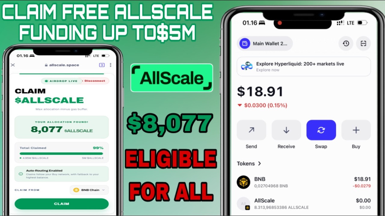 Claim Free Airdrop AllScale ALLSCALE ~ 8,000 ALLSCALE on Trustwallet