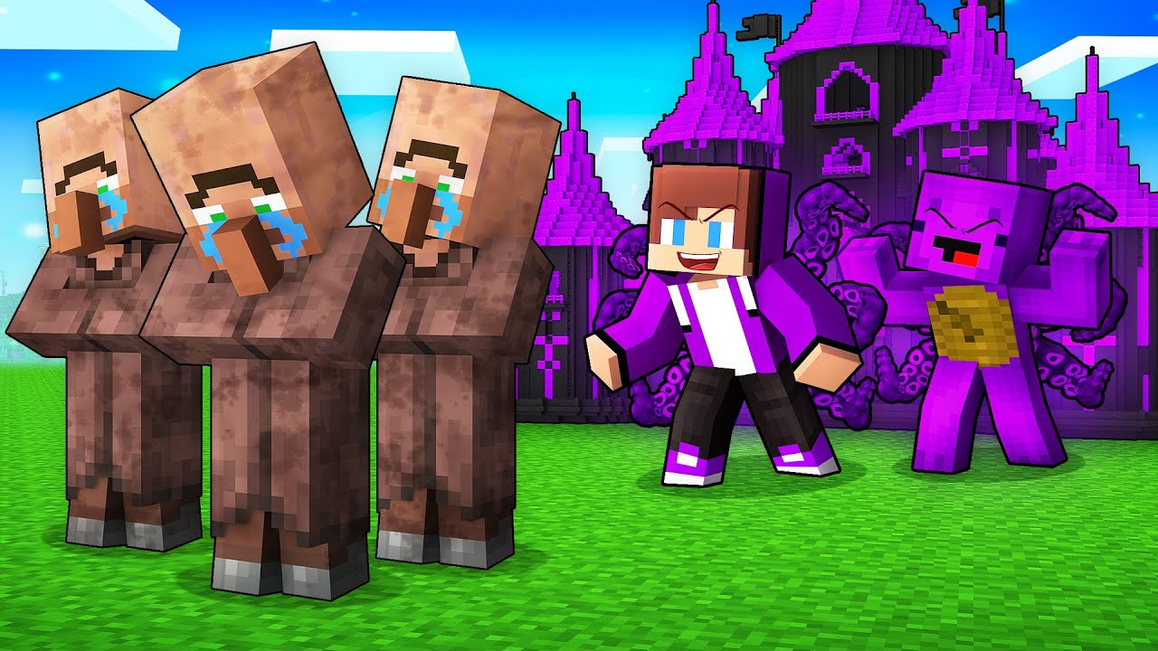 JJ and Mikey Became Dark and Kicked Villagers Out in Minecraft (Maizen)