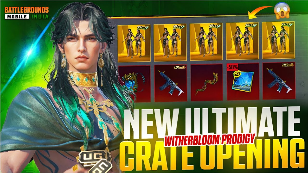 Bgmi new ultimate set create opening 🔥 WITHERBLOOM PRODIGY + HONEY BADGER  OPENING 