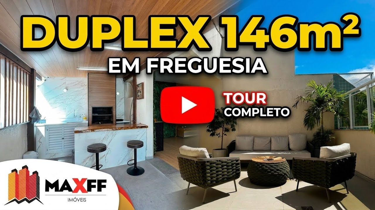 Duplex Mobiliado de 146m² na Freguesia (Jacarepaguá) | 2 Quartos, Suíte, Lazer Completo