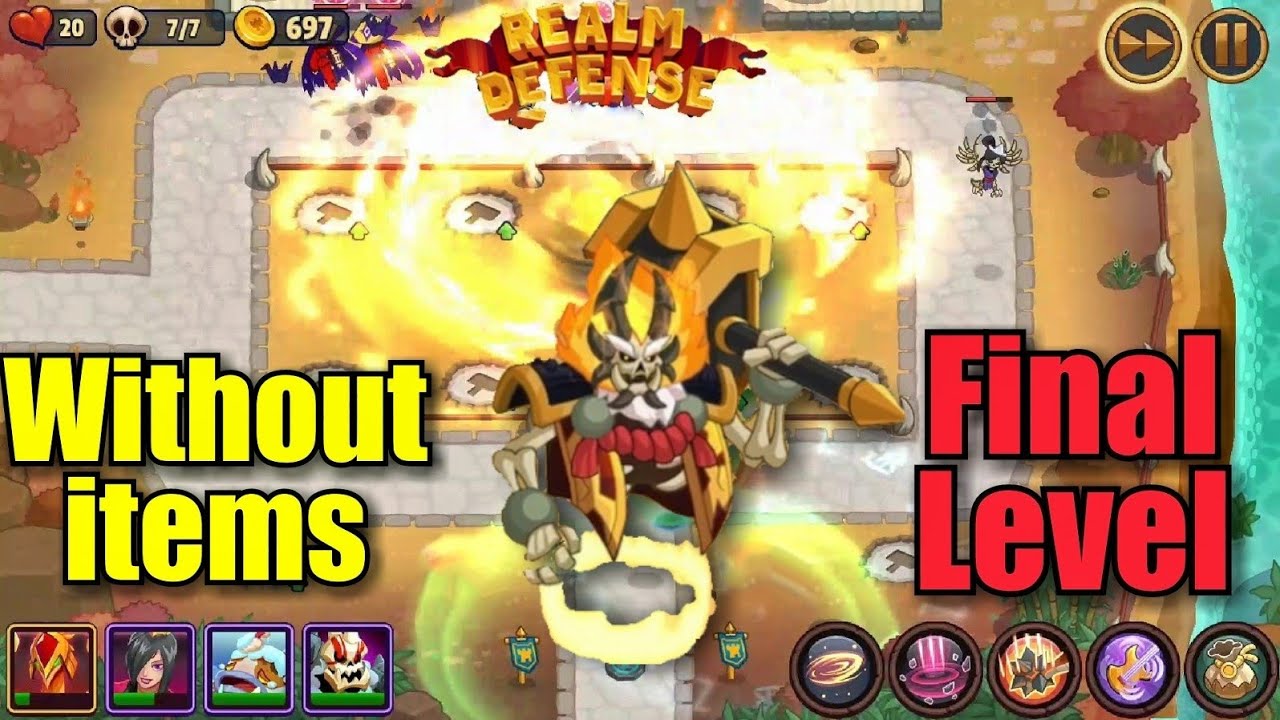 Realm Defense World 6 Challenges level 10 without Items - C6-10