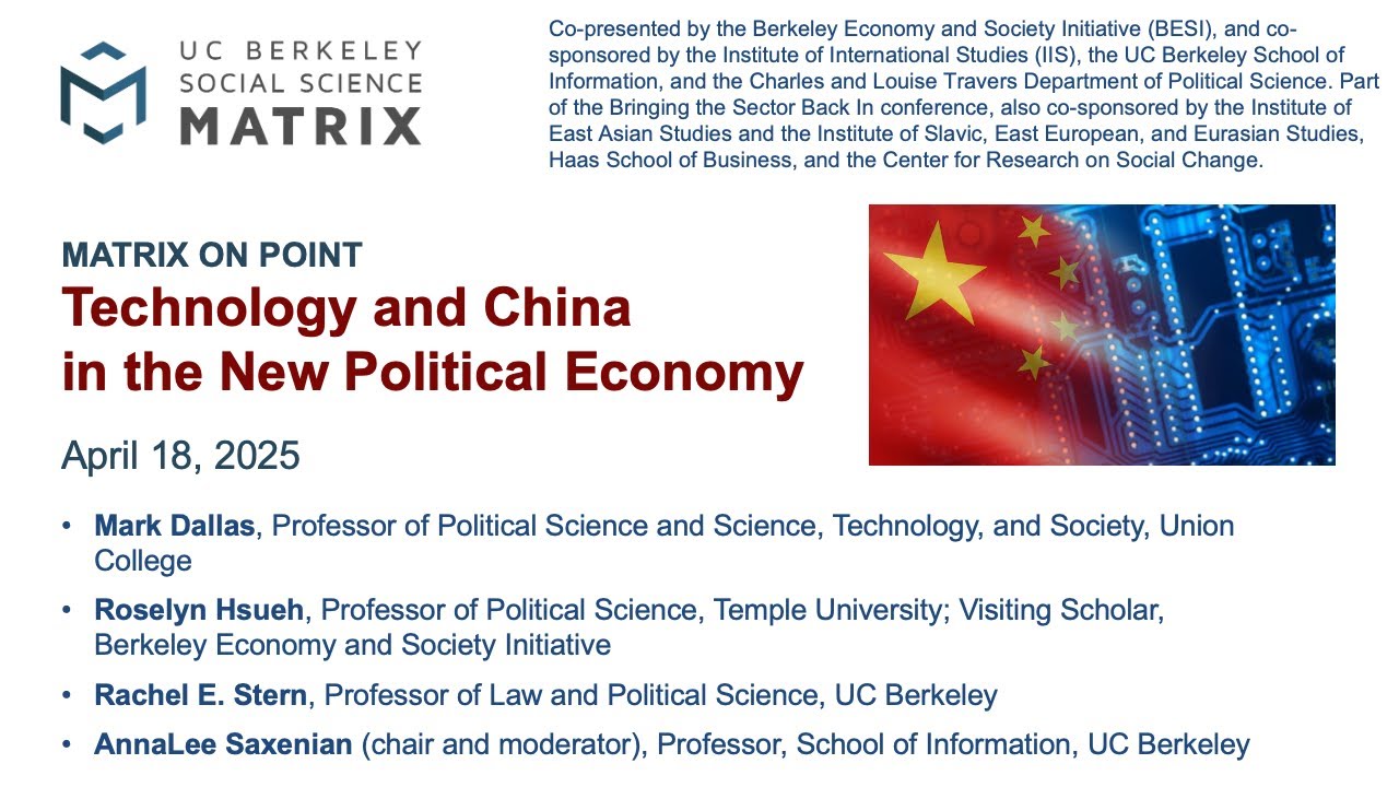 Matrix on Point: Technology and China in the New Political Economy