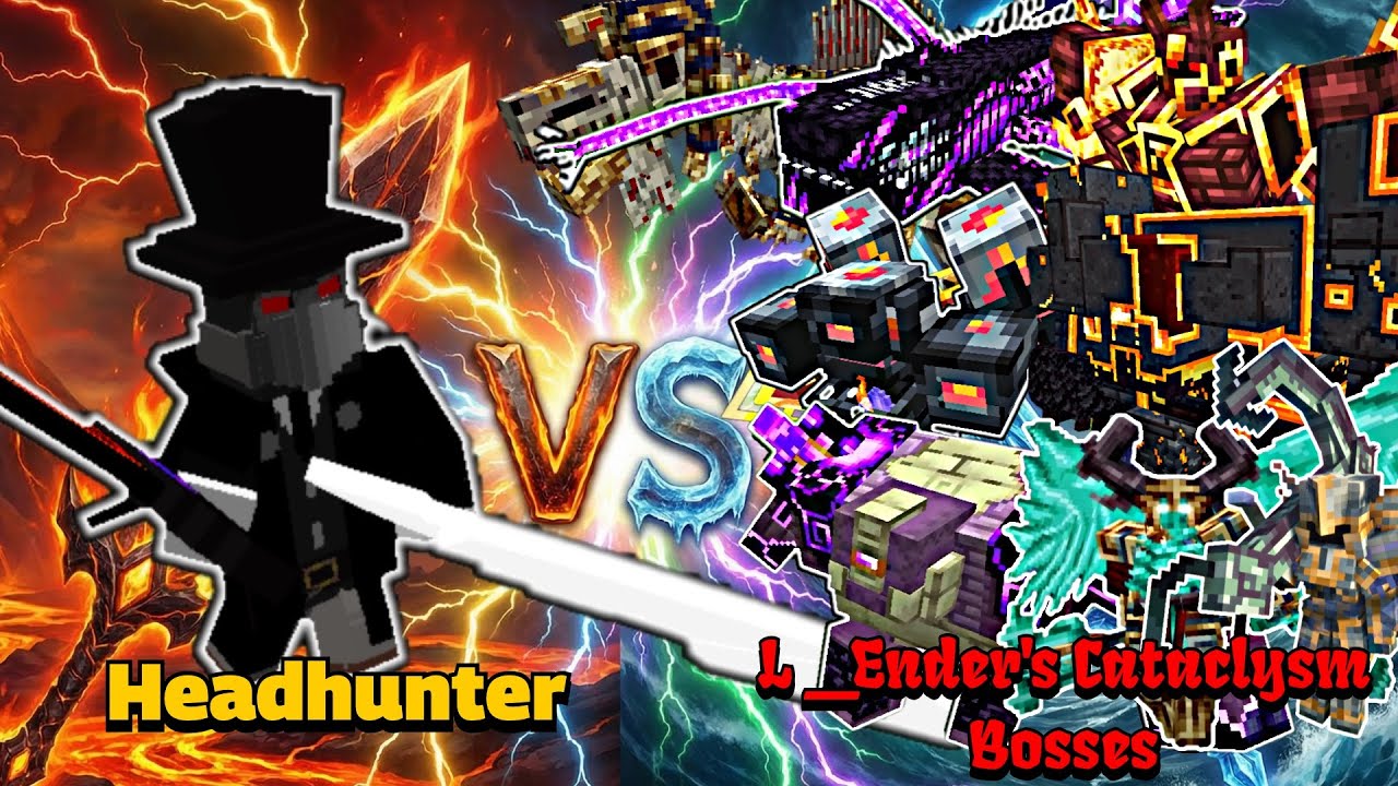 Headhunter 1.20 VS L_Ender 's Cataclysm Bosses(again) | Minecraft |Mobs Battle
