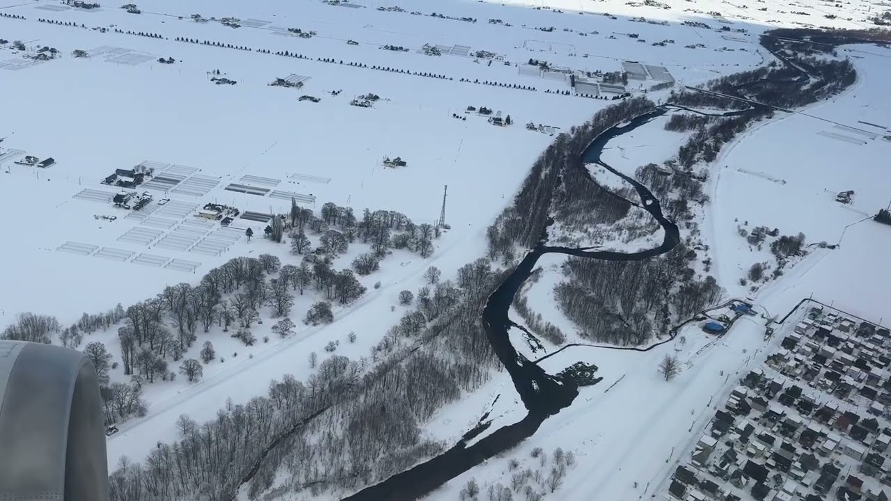 旭川空港への着陸動画Landing at Asahikawa AKJ