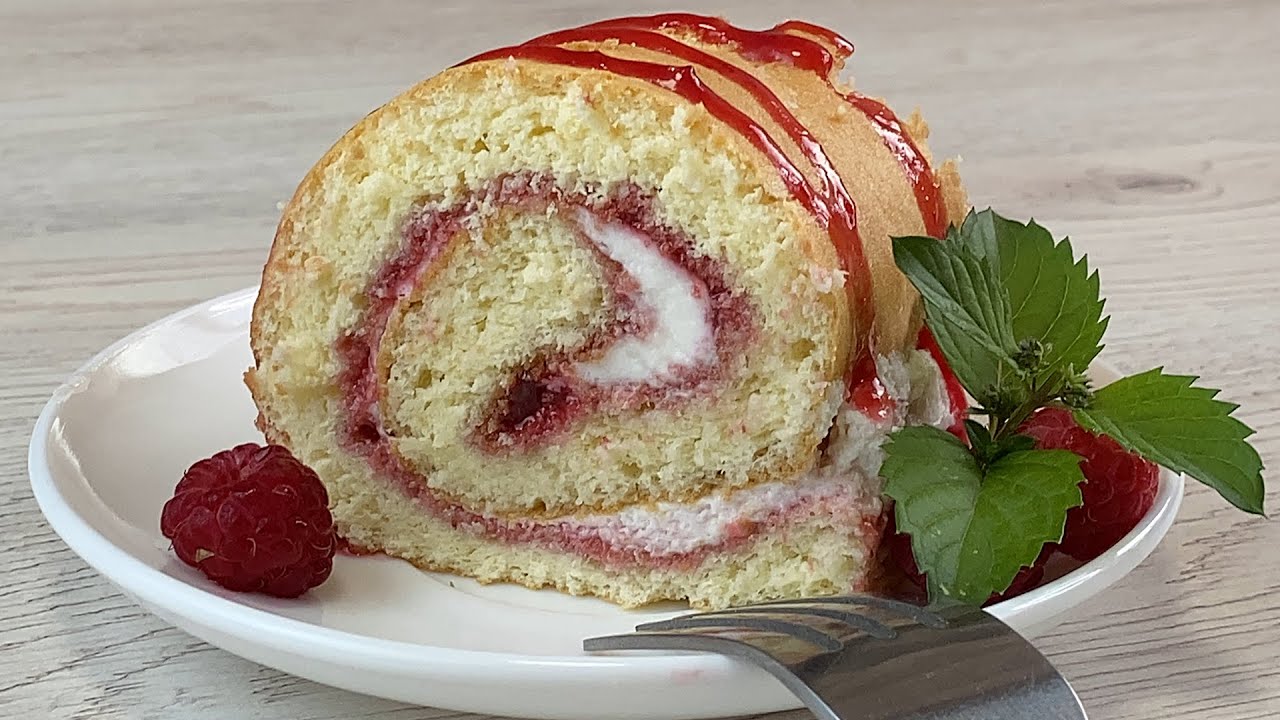 Malinali Biskvitli Rulet  tort  / Нежный Торт к чаю