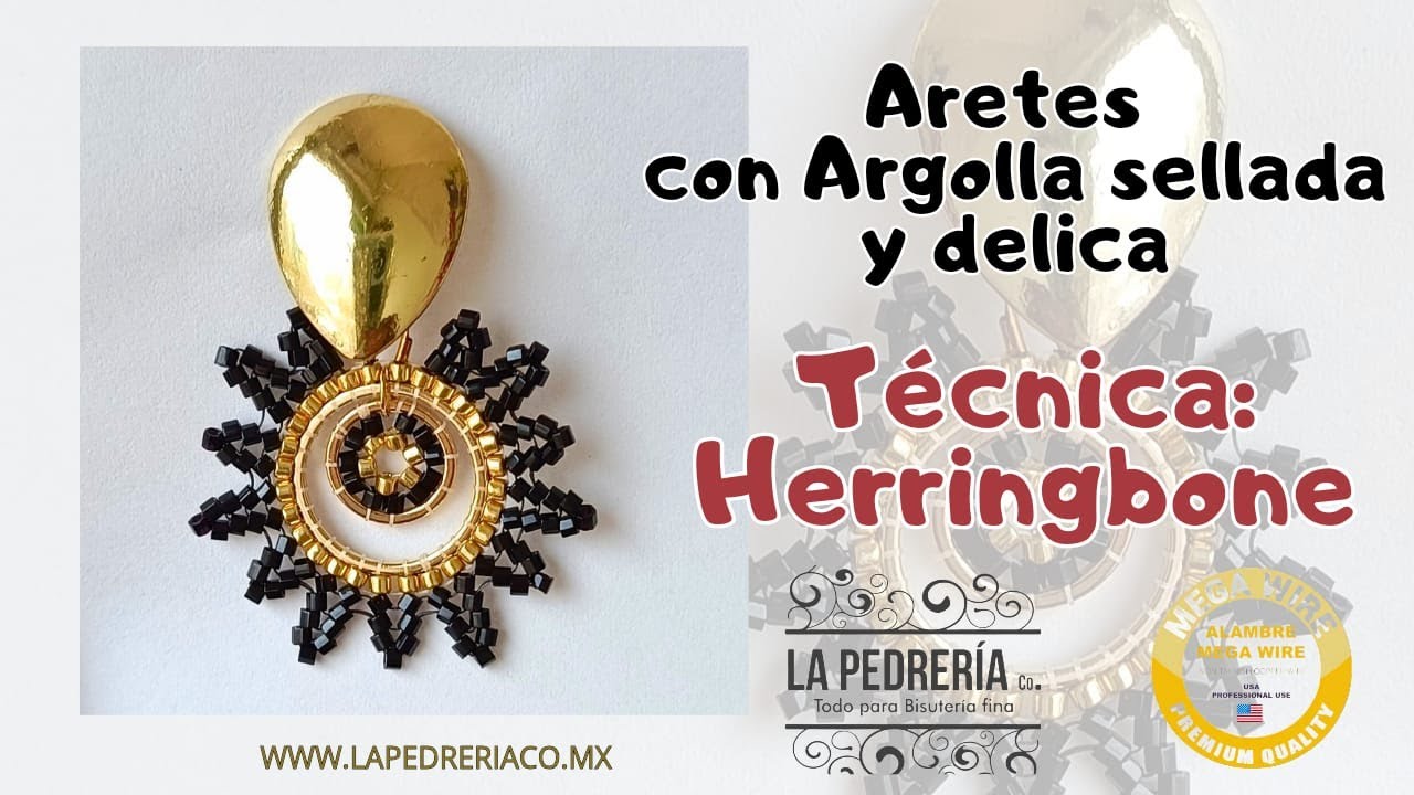 #pasoapaso #tendencia #facil #diy #delica #aretes #argollacerrada #broquel #herringbone