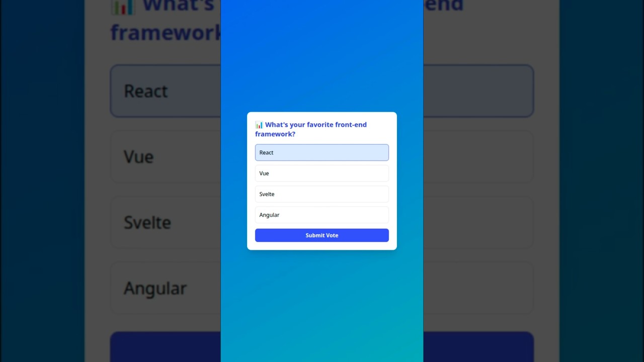Create an Interactive Poll Voting UI with HTML, JavaScript & Tailwind CSS | Webcraft&Devs #coding