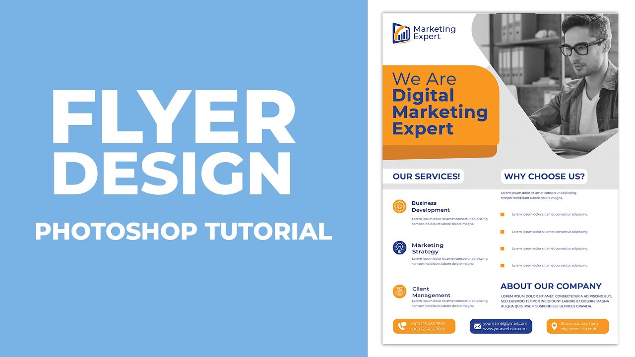 How to create an amazing FLYER Design in Photoshop 