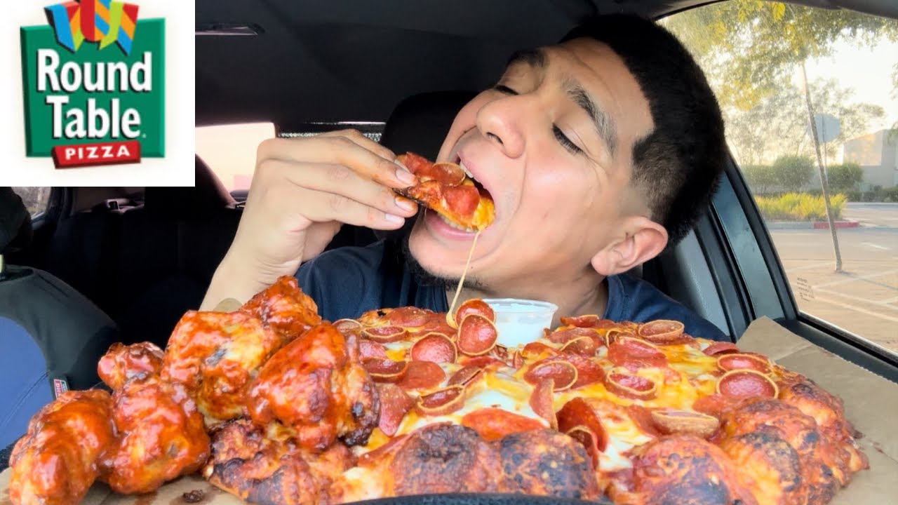 Round Table Pizza + Hot Wings Mukbang
