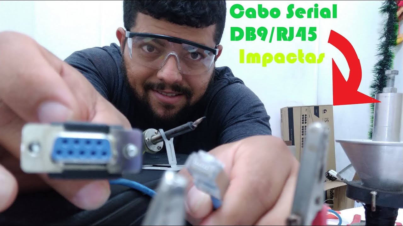 Cabo Serial DB9/RJ45 Progamador para Centrais Impactas PASSO A PASSO
