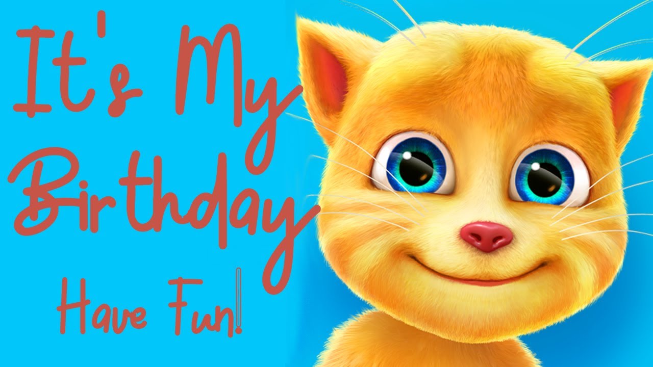 Ginger Cat Birthday Celebrations Talking Tom Friends Funny | Birthday Cake | Smack | Eating