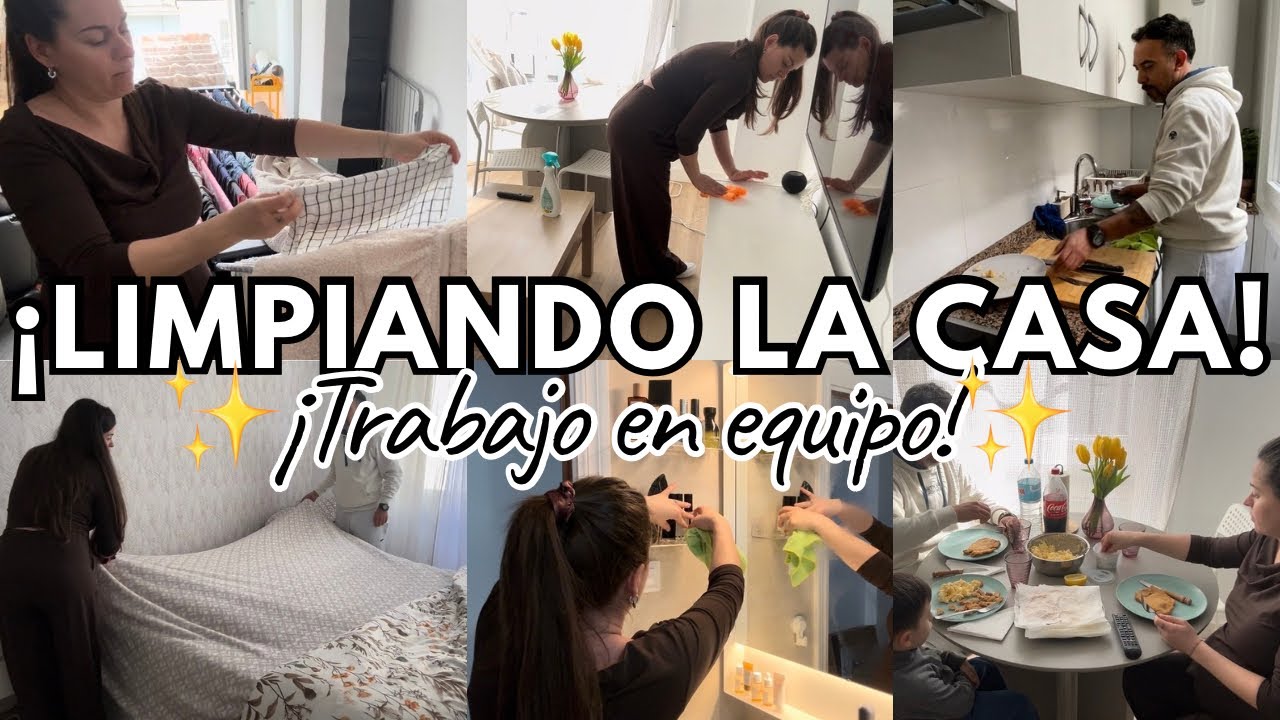 ✨LIMPIEZA DEL HOGAR 🏠 LIMPIANDO LA CASA EN EQUIPO EMBARAZADA 🤰🏻 DE 8 meses!🤭