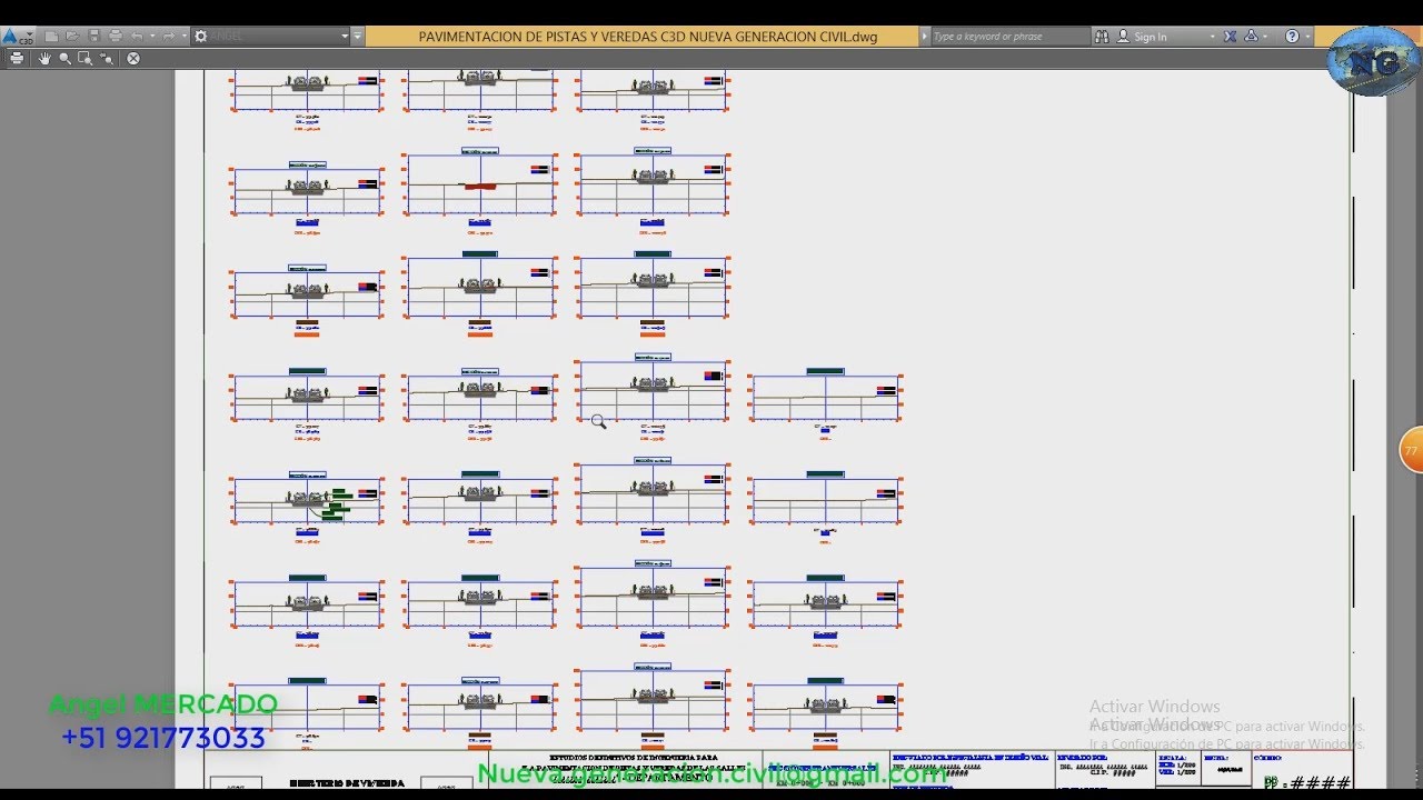 PAVIMENTACIÓN DE PISTAS Y VEREDAS   VARIABLES AL LIMITE DE PROPIEDAD