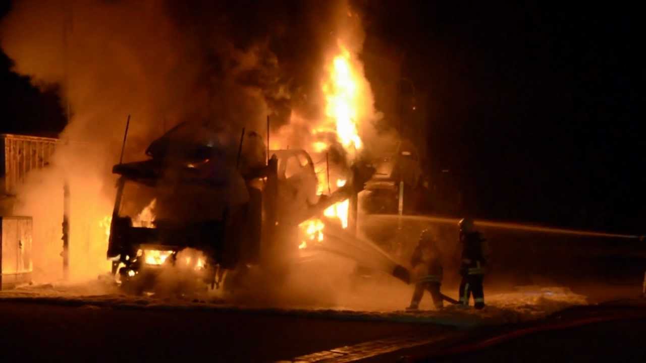 Brand Autotransporter 2012 in Eisleben