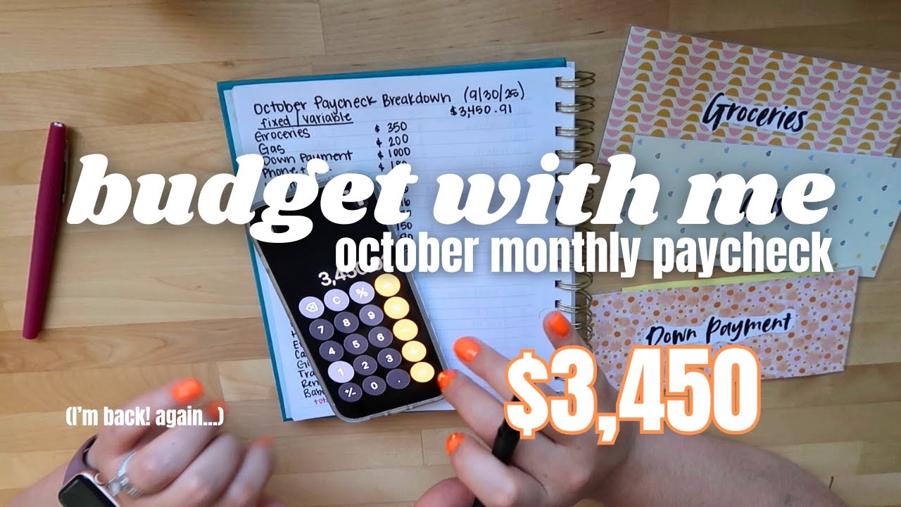 BUDGET WITH ME | october monthly paycheck breakdown