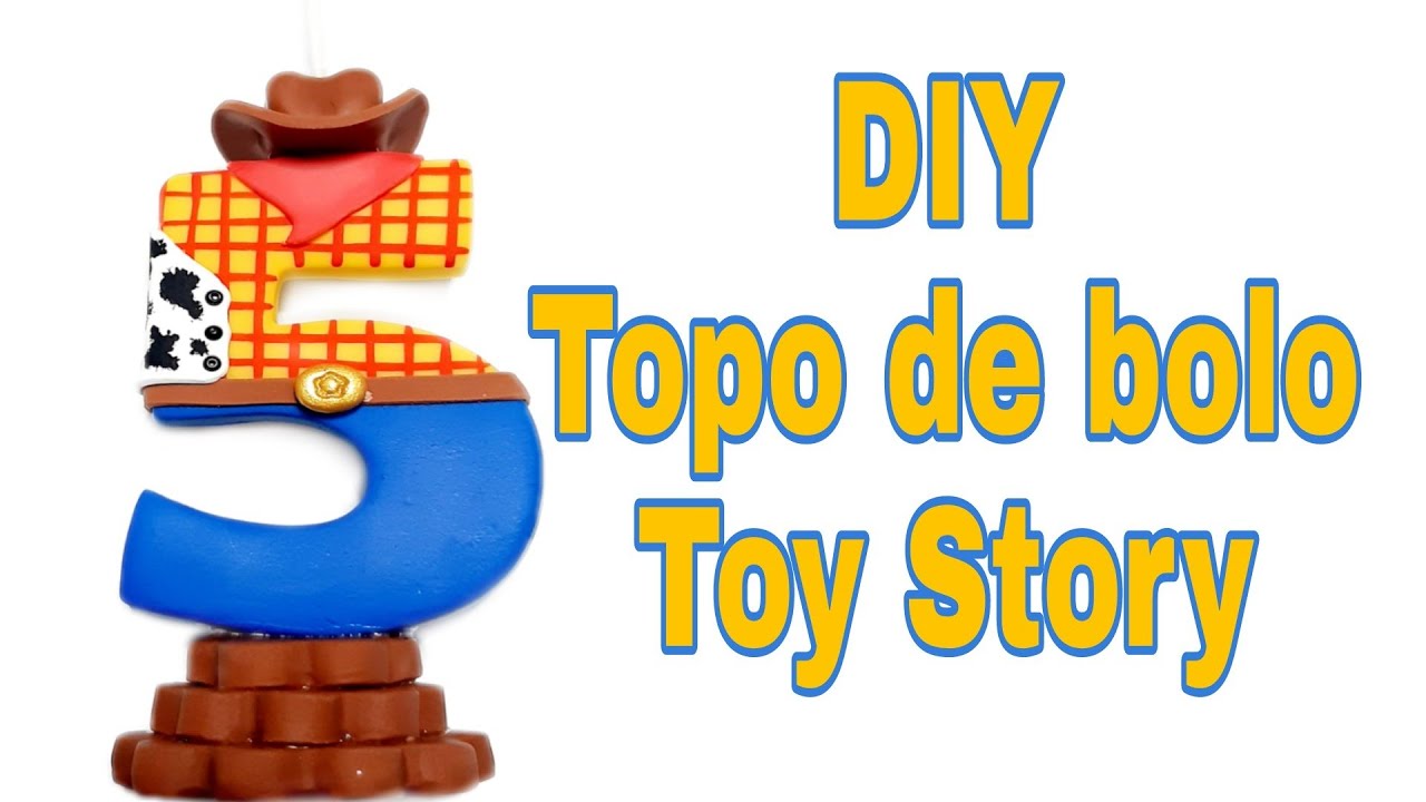 DIY topo de bolo duas cores Toy Story
