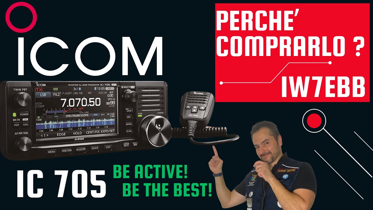 Radioamatori - ICOM IC 705 #radio #qrp #icom #ic705 #hamradio #radioamatori #science #transceiver