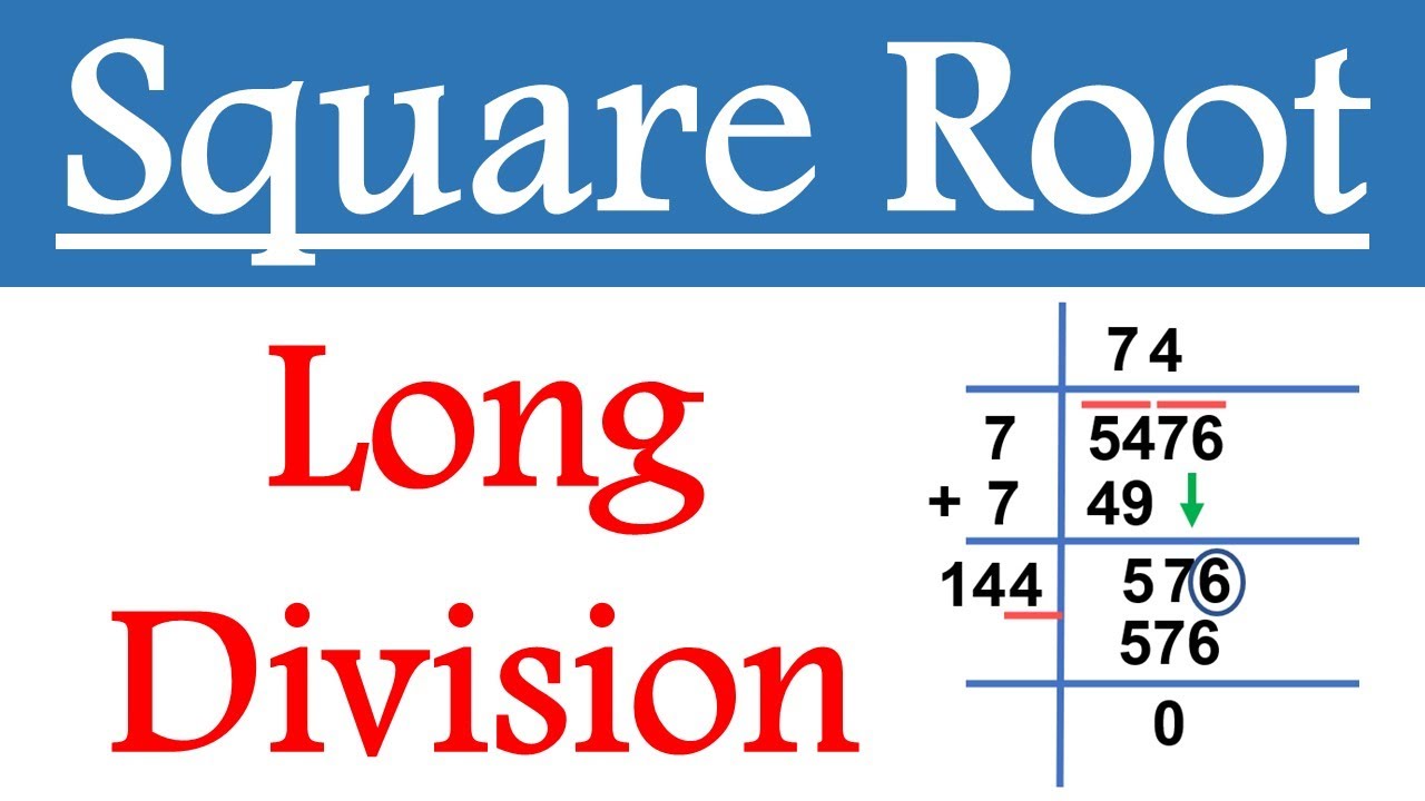 How to find square root by Long Division Method in Hindi