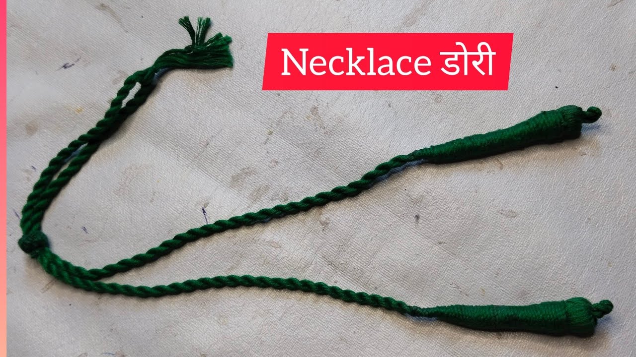 Necklace dori making / back dori for necklace