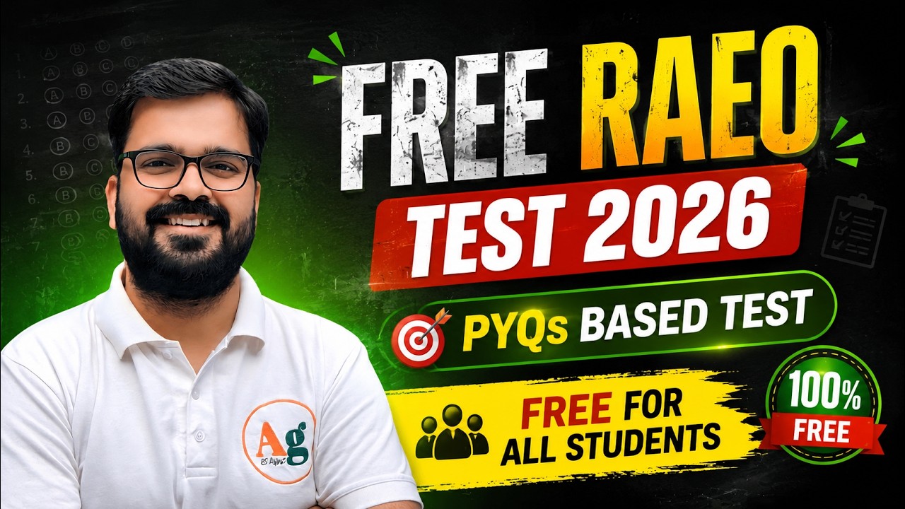 FREE RAEO TEST 2026 | PYQ Based Test | Agriculture RS Rajput