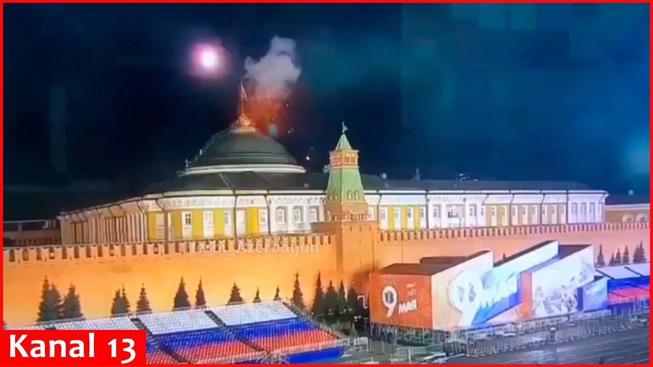 MOMENT: Explosion seen over Kremlin palace in alleged Ukraine drone attack