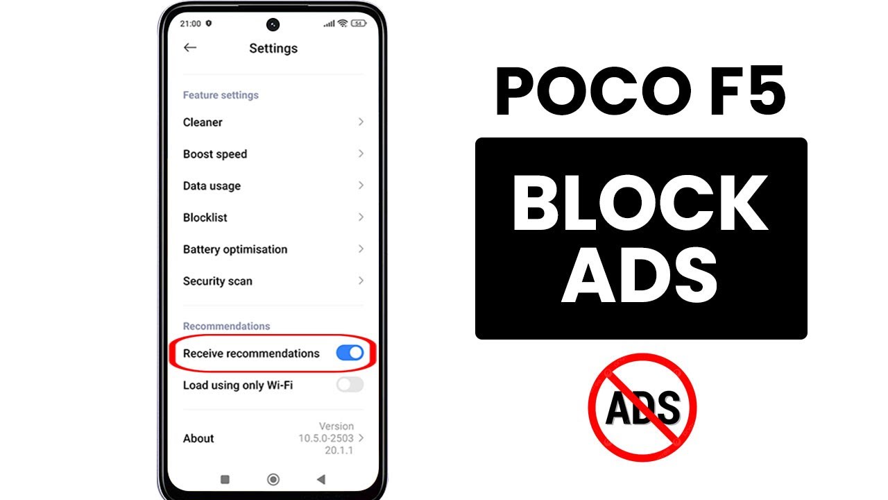 How to Remove Ads in Poco F5 -  Block Ads