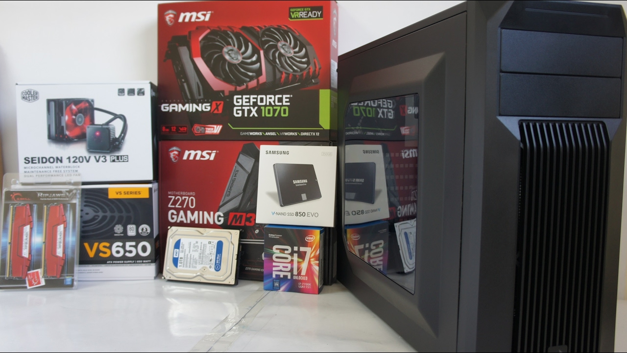 Intel i7 7700K GTX 1070 Gaming PC Build OC Benchmark